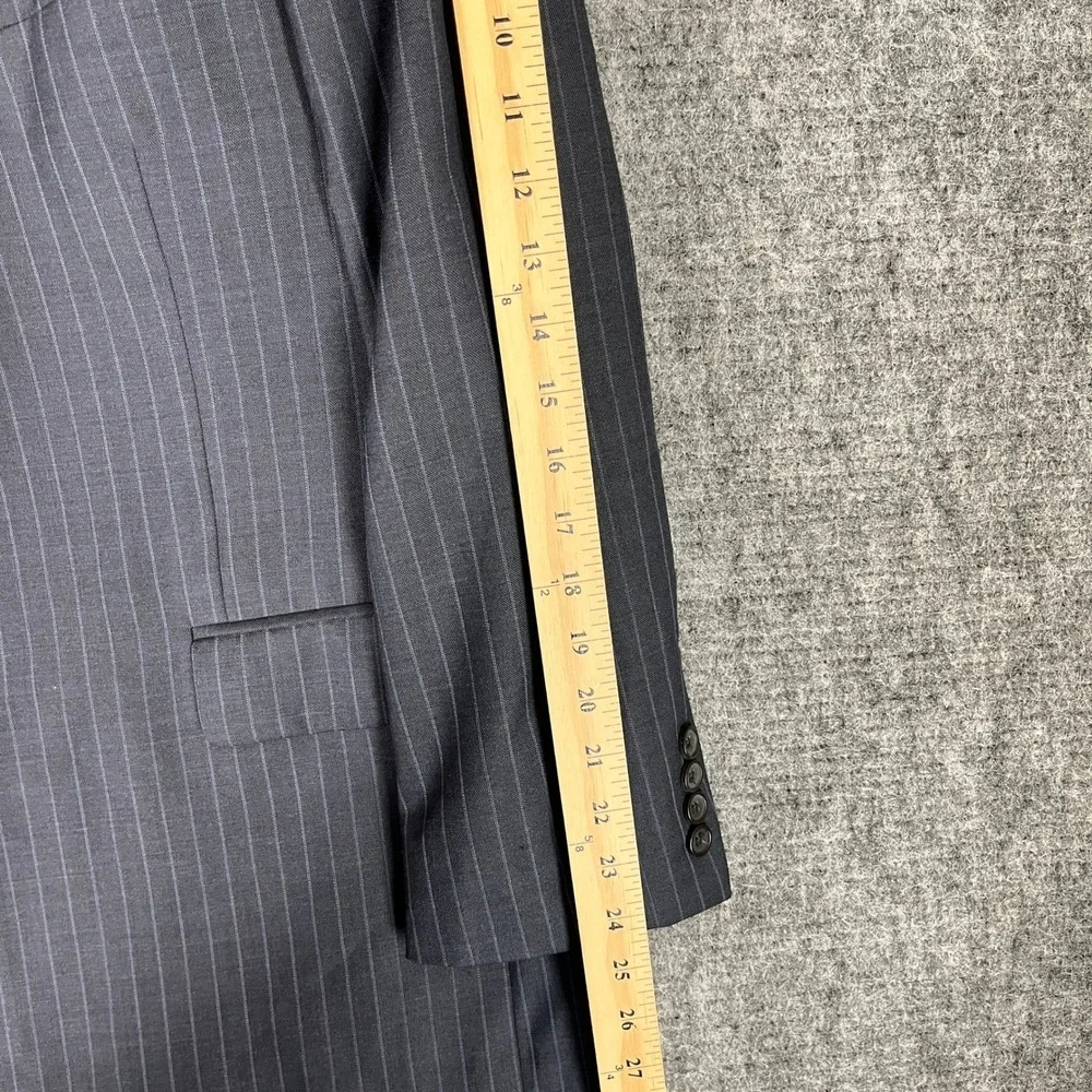 Brooks Brothers 346 Men 45 Blazer Navy Pinstripe Madison Fit Classic Suit Jacket